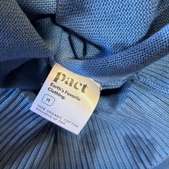 Pact Size Medium Blue Tie Dye Sweater Crewneck Women's Cotton Organic - Picture 2 of 6